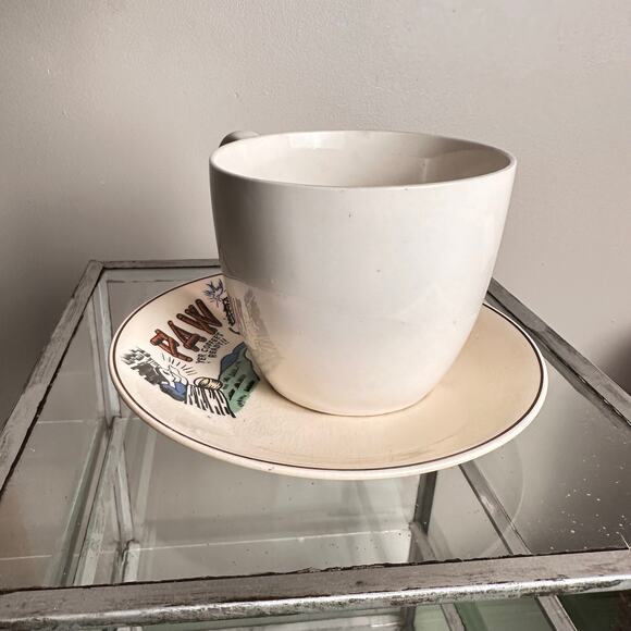 PAW "Come Get Yer Coffee" Large Mug and matching Saucer - Picture 3 of 3